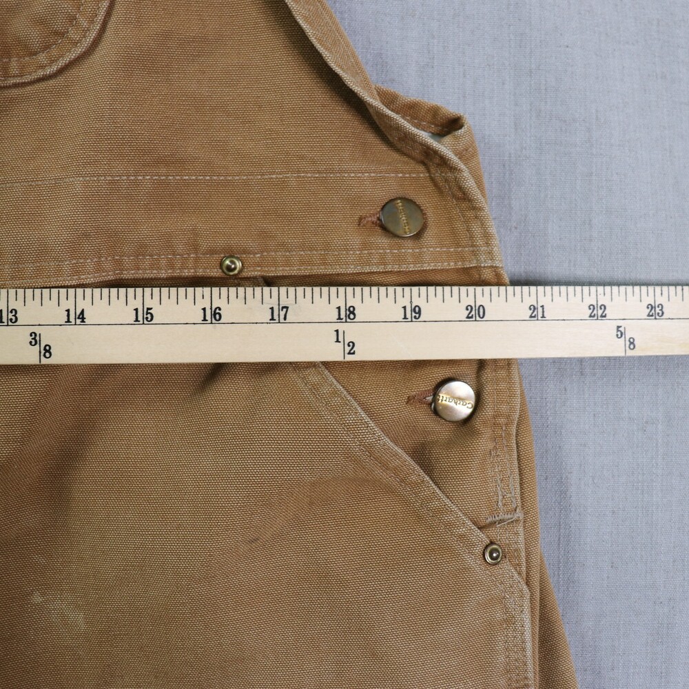 Vintage Carhartt Duck Overalls Men’s 42x30 Brown Workwear USA Made Distressed - Picture 15 of 16